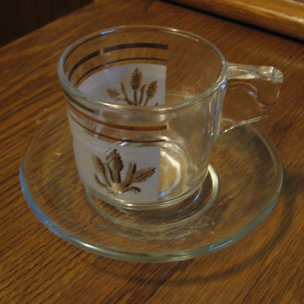 Italian Glass Espresso cup and saucer